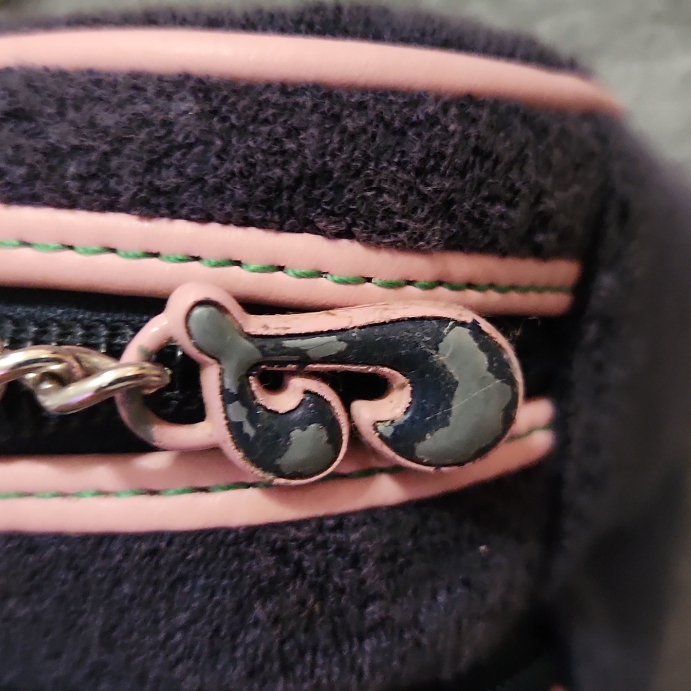 Rare Y2K Juicy Couture Make-up Bag/Organizer Dark Blue And Pink - Picture 13 of 14